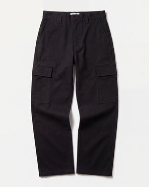 Black Cargo Pants for Shorter guys front alt