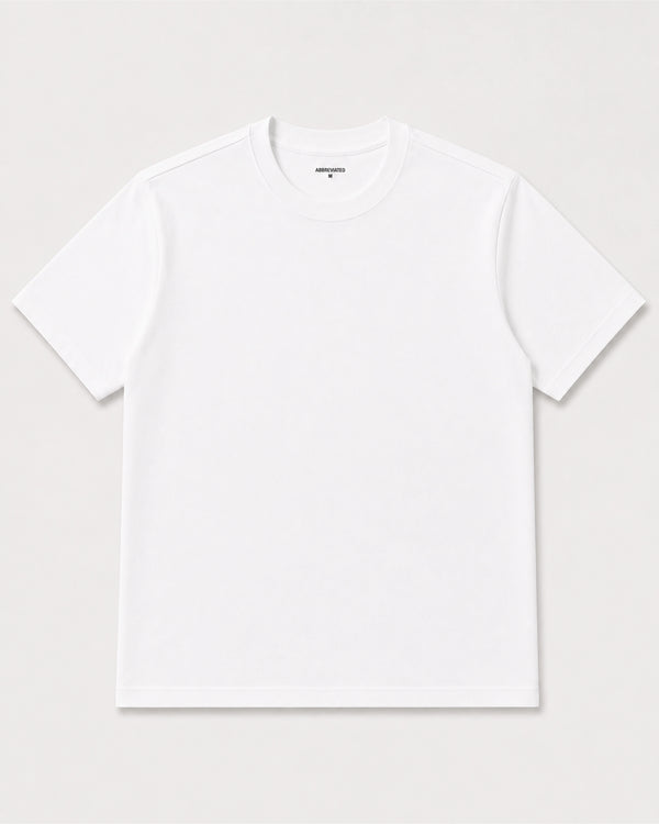 White Cropped Standard T-Shirt For Shorter Men