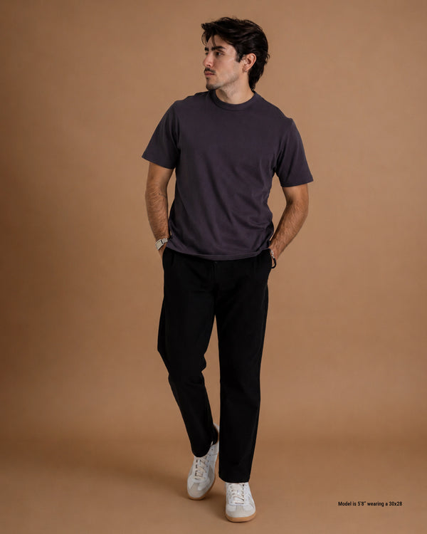 Straight fitting chinos for shorter men