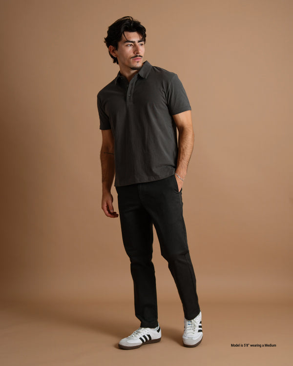Sueded Jersey Polo