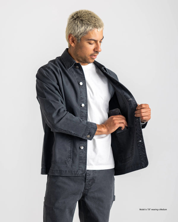 Tailored chore coats for shorter builds