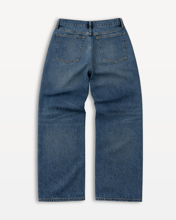 Blue jeans on a white background