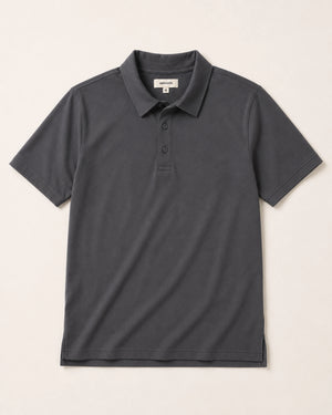 blue polo shirt for shorter men