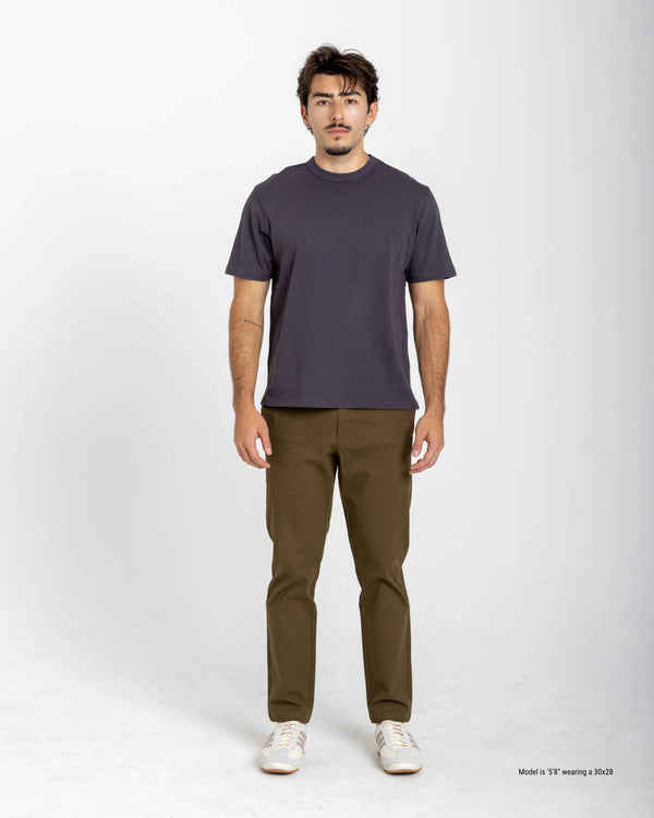dark olive slim chinos made for short men