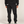 Load image into Gallery viewer, Back view of black jogger sweatpants on a shorter man, showing the back pocket, tapered leg and elastic cuffs
