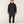Load image into Gallery viewer, Shorter man wearing black jogger sweatpants with a black hoodie and white sneakers, front view showing the tapered leg, drawstring waist and elastic ankle cuffs
