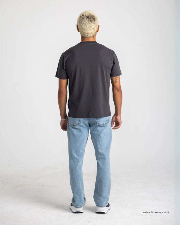 light wash jeans_short_men back