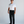 Load image into Gallery viewer, Black loose pleated trousers styled with a white t-shirt and black belt on a 5'8" man, full-length front view
