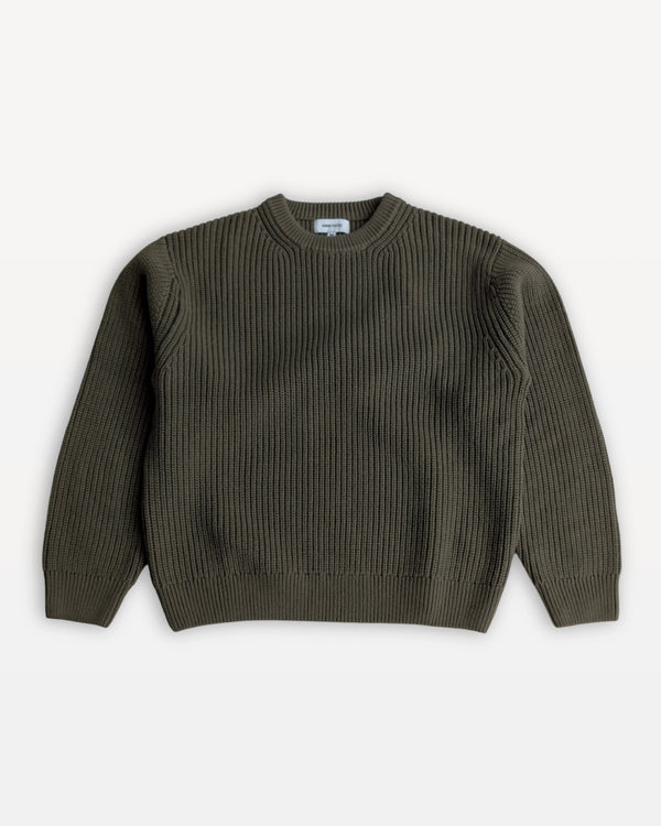 Dark Green sweater on a white background