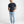Load image into Gallery viewer, navy standard t-shirt for shorter men pose
