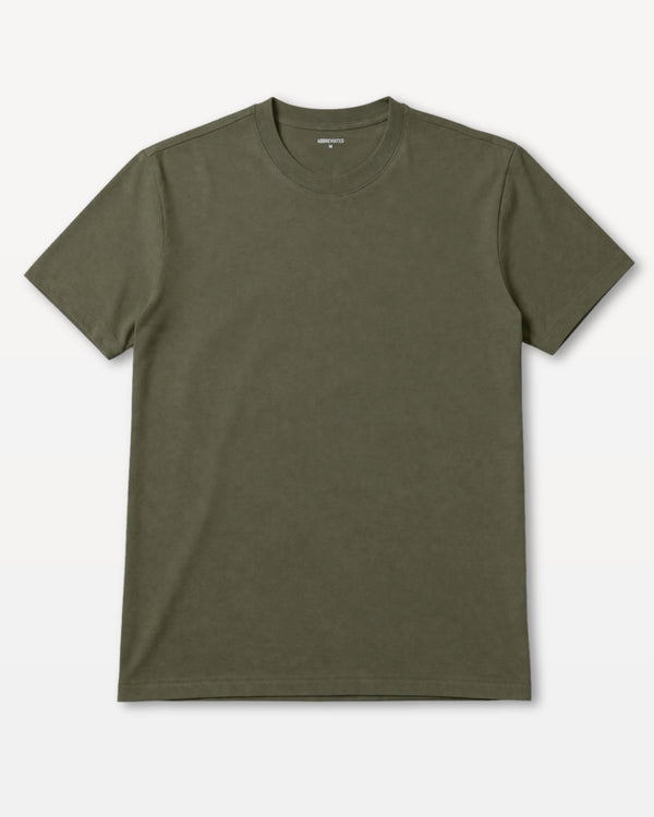 Green t-shirt on a white background