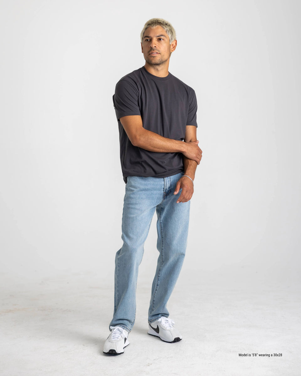 Relaxed Straight Jeans for shorter men
