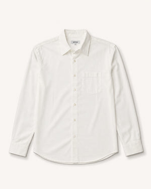 a dark button up shirt on a white background
