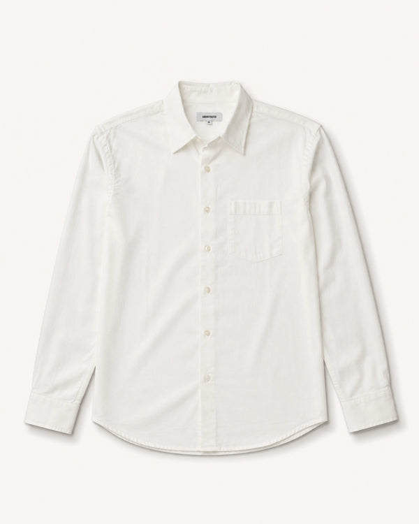 a white shirt laid flat on a white background